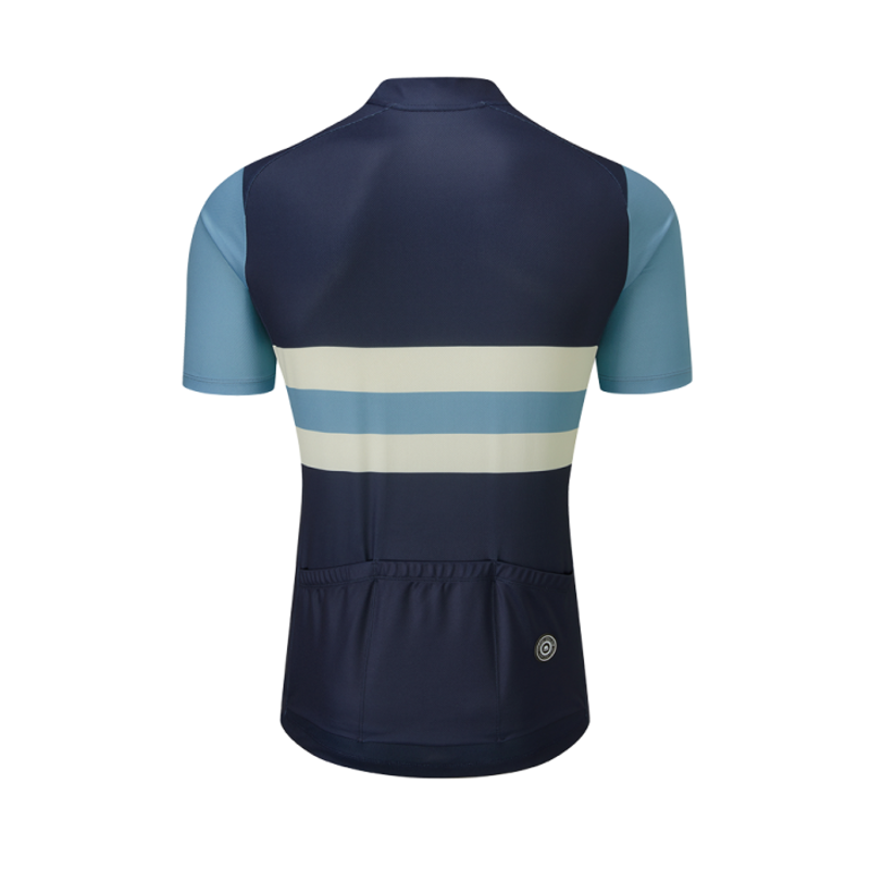 Chapeau Tempo Stripe Short Sleeve Jersey Deep Ocean/Exe Blue-1